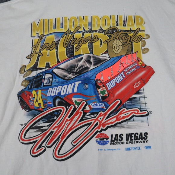 Vintage 90s Jeff Gordon Chase Authentics Graphic Shirt Mens XL NASCAR - Picture 4 of 12